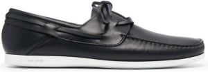Car Shoe polished-leather boat shoes Blue