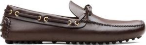 Car Shoe tie detail loafers Brown