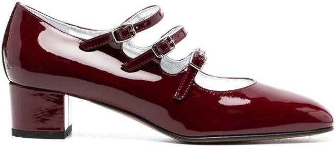 Carel Paris 35mm patent-leather pumps Red