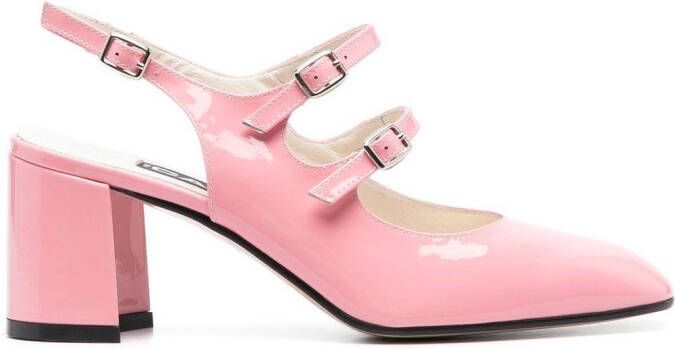 Carel Paris Banana patent-leather buckled pumps Pink