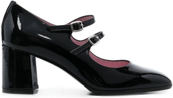 Carel Paris double-strap mid-heel pumps Black