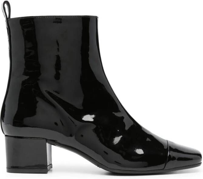 Carel Paris Estime patent-leather ankle boots Black