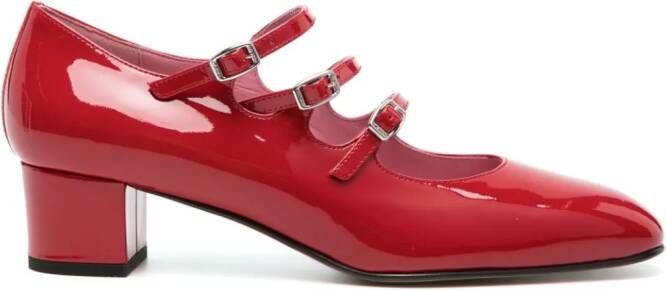 Carel Paris Kina patent-leather Mary Jane shoes Red