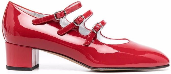 Carel Paris Kina patent-leather pumps Red