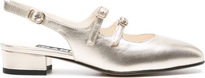 Carel Paris Peche metallic leather pumps Gold