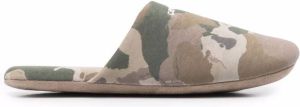 Carhartt WIP camouflage-print round-toe slippers Brown