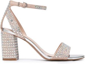 Carvela Kianni crystal-embellished 80mm high-heel sandals Silver