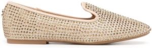 Carvela Shine crystal-embellished loafers Gold