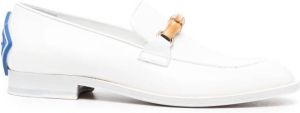 Casablanca bamboo-detail leather loafers White