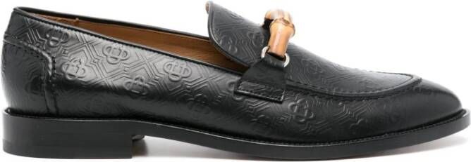 Casablanca logo-embossed loafers Black