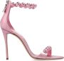 Casadei 100mm metallic leather sandals Pink - Thumbnail 1
