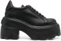 Casadei 110mm high-heel leather sneakers Black - Thumbnail 1
