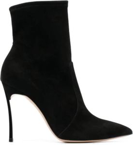Casadei 115mm Blade suede ankle boots Black