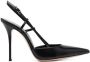 Casadei 115mm slingback pointed leather pumps Black - Thumbnail 1