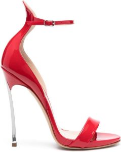 Casadei 130mm patent-leather sandals Red