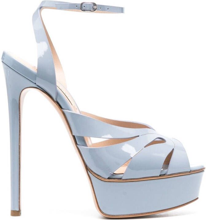 Casadei 140mm Flora Tiffany platform sandals Grey