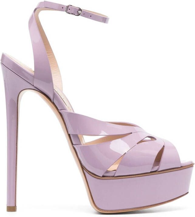 Casadei 140mm Flora Tiffany platform sandals Purple