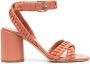 Casadei 80mm high-block-heel sandals Pink - Thumbnail 1