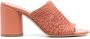 Casadei 85mm braided leather mules Brown - Thumbnail 1