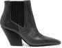 Casadei Anastasia 80mm leather boots Black - Thumbnail 1