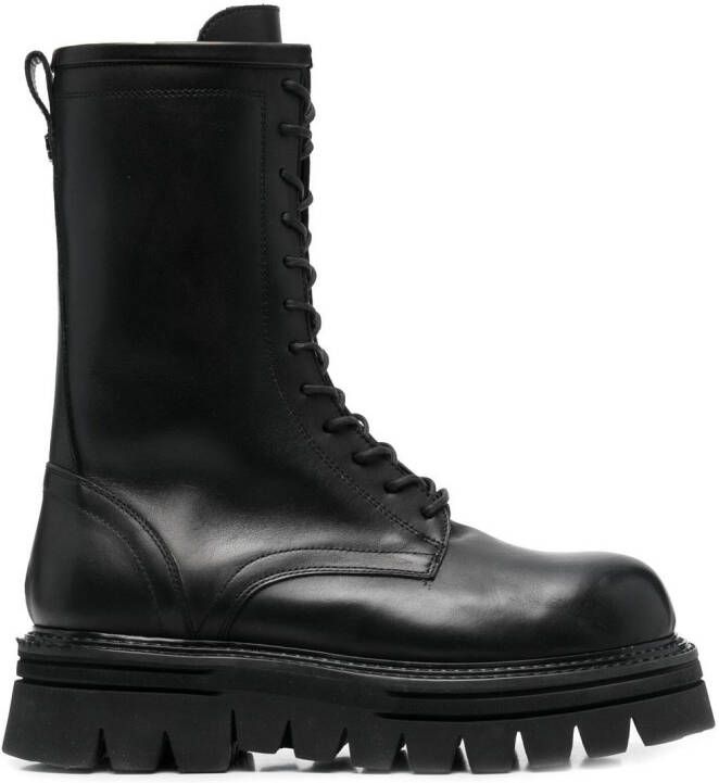 Casadei ankle lace-up boots Black