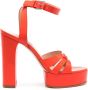 Casadei Betty 130mm patent leather sandals Red - Thumbnail 1