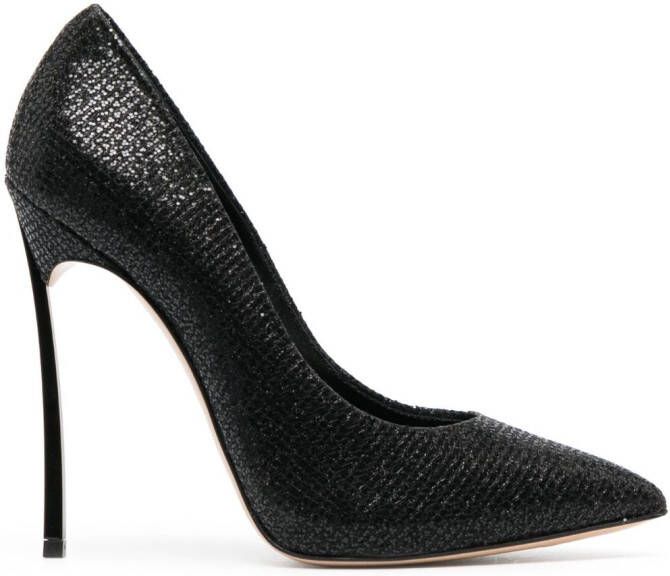 Casadei Blade 120mm sequin-embellished pumps Black