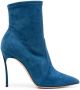 Casadei Blade 125mm suede ankle boots Blue - Thumbnail 1