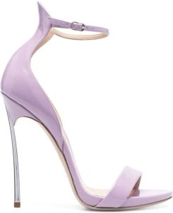 Casadei Blade 130mm patent-leather sandals Purple