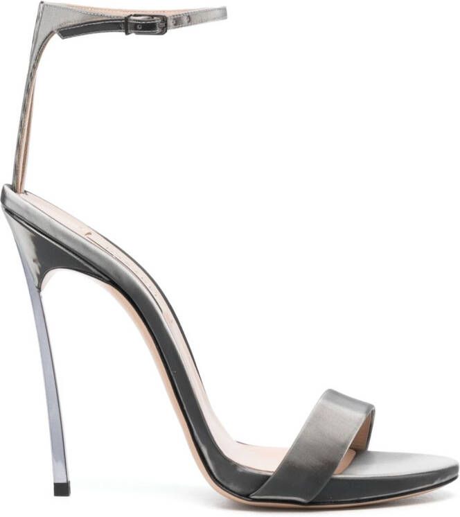 Casadei Blade Astrolabio 135mm leather sandals Grey