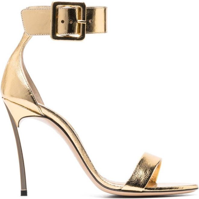 Casadei Blade Eloisa Visione 120mm sandals Gold