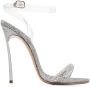 Casadei Blade Hollywood 120mm leather sandals Silver - Thumbnail 1