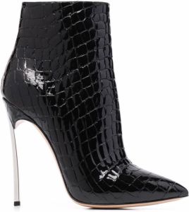 Casadei blade Lacroc leather boots Black