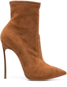 Casadei Blade pointed-toe ankle boots Brown