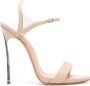 Casadei Blade V Celebrity 130mm leather sandals Neutrals - Thumbnail 1