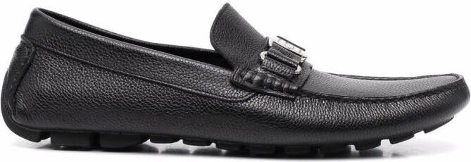 Casadei buckle-detail leather loafers Black