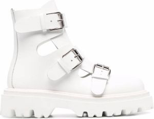 Casadei buckled ankle boots White