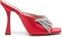 Casadei Butterfly Geraldine 100mm mules Red - Thumbnail 1