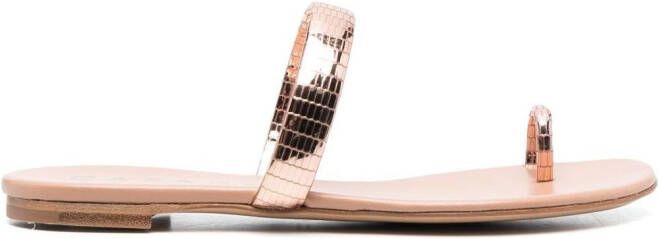 Casadei C-Viper leather sandals Pink