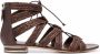 Casadei caged lace-up sandals Brown - Thumbnail 1