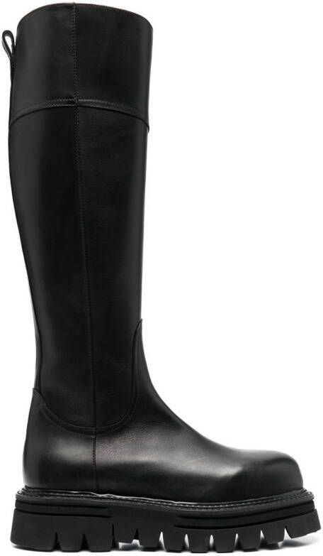 Casadei calf leather knee-length boots Black