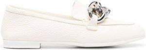 Casadei chain-detail leather loafers White