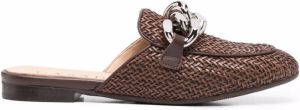 Casadei chain-link mule loafers Brown