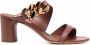 Casadei chain-trimmed sandals Brown - Thumbnail 1