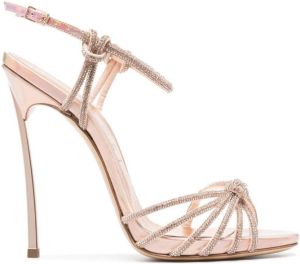 Casadei crystal embellished 130mm sandals Pink