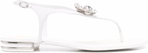 Casadei crystal-embellished sandals White