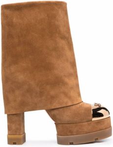 Casadei Cult reversible 100mm boots Brown