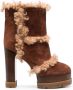 Casadei Dolomiti Marica 120mm leather boots Brown - Thumbnail 1