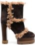 Casadei Dolomiti Marica 120mm suede boots Brown - Thumbnail 1