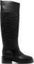 Casadei Dome quilted riding boots Black - Thumbnail 1
